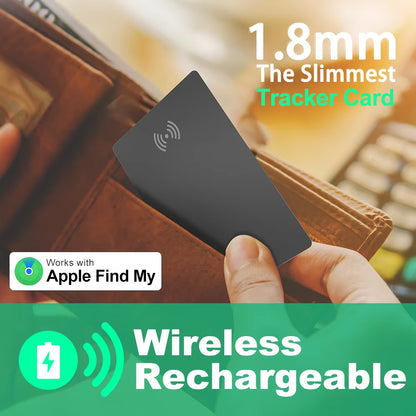 Wallet Tracking Card Ultra-Thin GPS Location Smart Anti-Loss Tag for Iphone Find My Bluetooth Device Wireless Charging