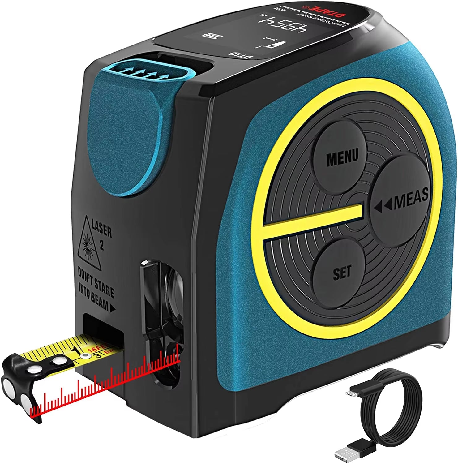 Digital Laser Rangefinder and Laser Tape Measure 2 in 1 with LCD Display Digital Laser Tape M